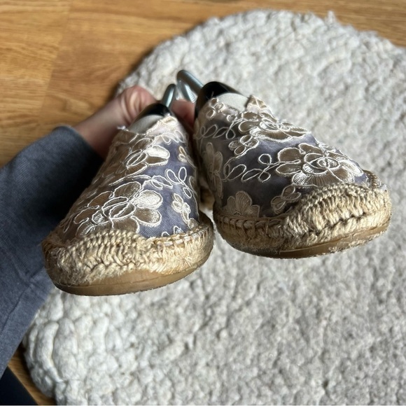 JOY&MARIO Handmade Women’s Slip-On Espadrille Mesh Loafers Flats in Beige Sz 40 - Picture 6 of 9